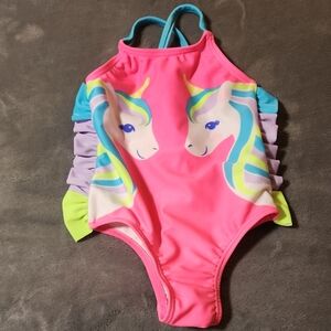 Wonder Nation Pink and Blue Swimsuit
